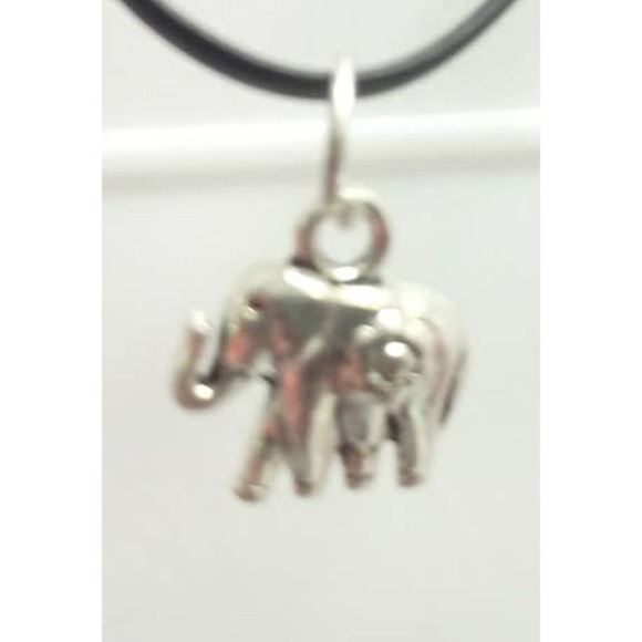 BUNDLE ONLY Elephant Charm or Small Pendant Silvertone Lover Mastadon Jewelry - Picture 1 of 1